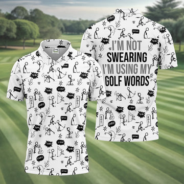 I'm Not Swearing I'm Using My Golf Words Funny Golf Shirt, Couple Golf Shirt, Matching Golf Shirt