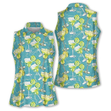 Margarita Golf Shirt For Women, Cocktail Golf Shirt For Women, Womens Sleeveless Golf Shirts