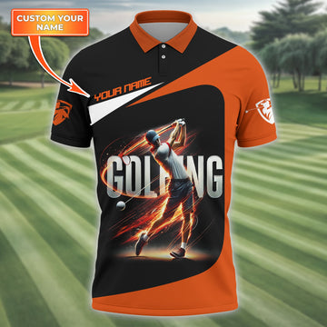 Golfing Swing Customize Golf Polo Shirt, Golfing Apparel, Gift For Golfers