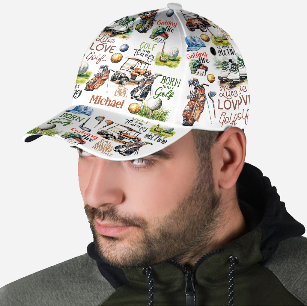 Live Love Golf Personalized Golf Cap, Funny Golf Cap, Gift For Dad, Golf Gift For Men