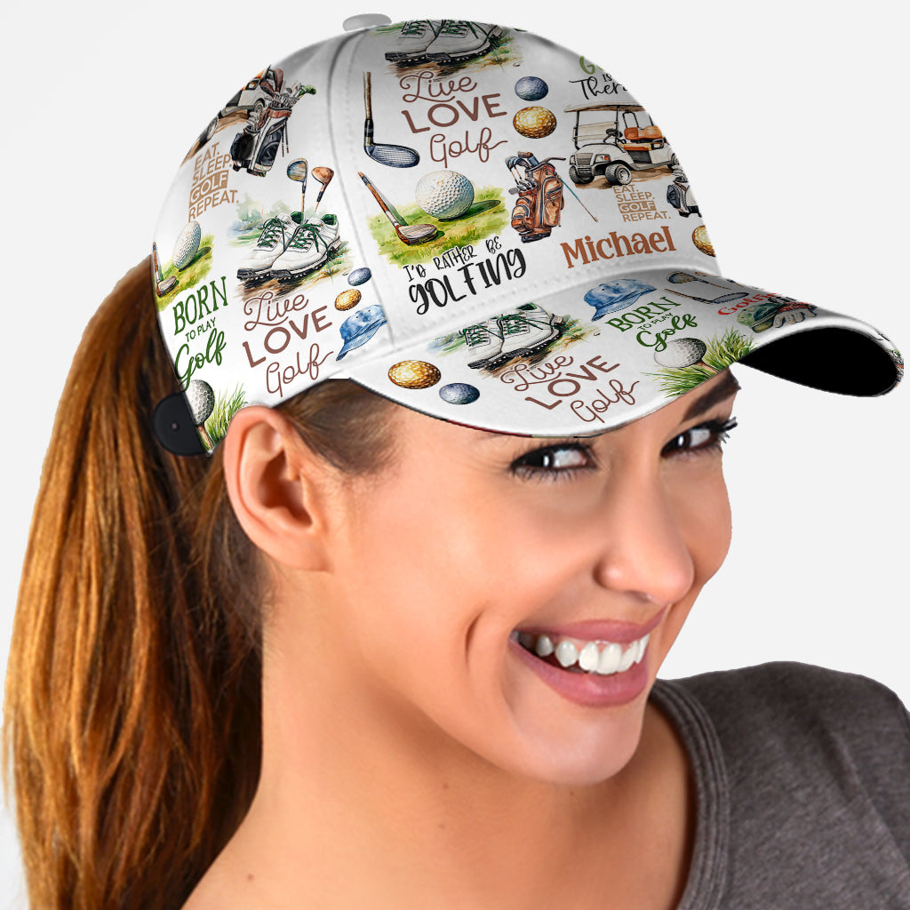 Live Love Golf Personalized Golf Cap, Funny Golf Cap, Gift For Dad, Golf Gift For Men