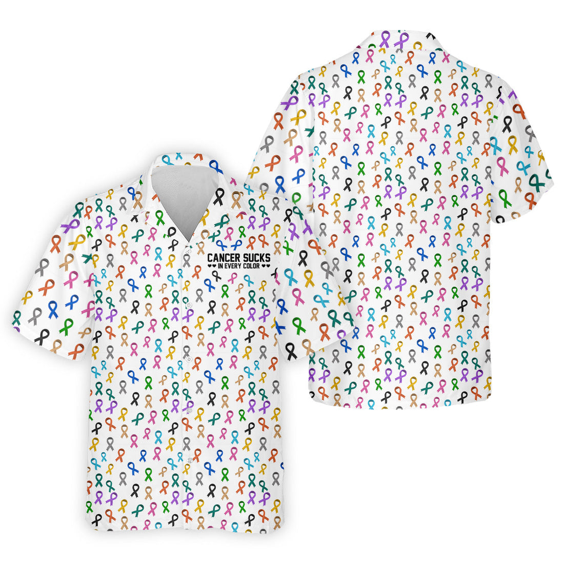 Cancer Sucks In Every Color, Cancer Survivor Shirt, Couple Golf Shirt, Matching Golf Shirt, His And Hers Golf Shirts