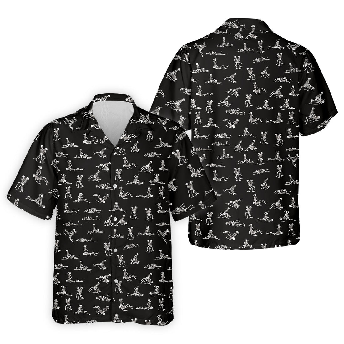 Funny Skeleton Sex Position Golf Shirt, Halloween Gift Idea, Fun Golf Shirts For Men, Unique Gift For Golfer