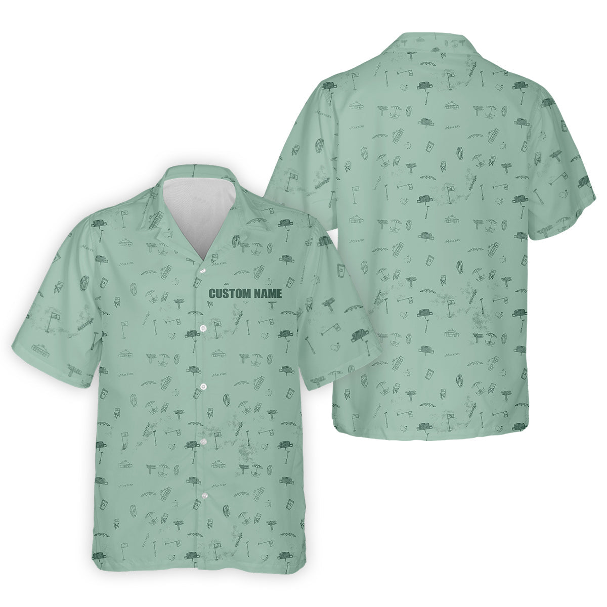 Custom Masters Men's Golf Polo Shirt, Funny Golf Shirt, Christmas Golf Gift