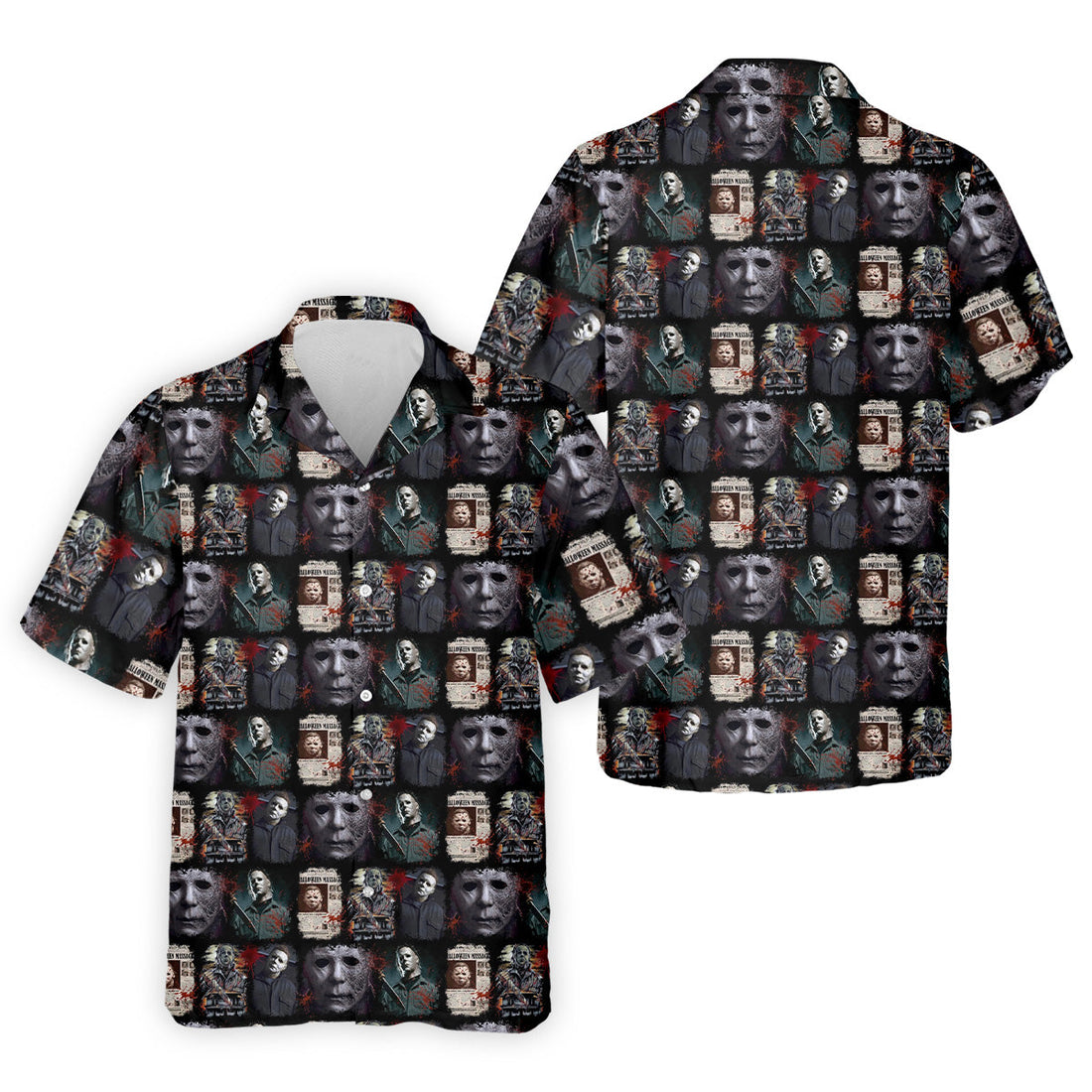 Michael Myers Halloween Fun Men's Golf Polos, Classic Horror Characters Men Polo, Horror Movie Shirt