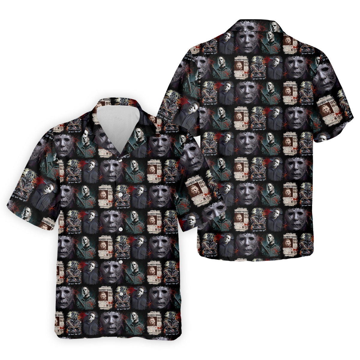 Michael Myers Halloween Fun Men's Golf Polos, Classic Horror Characters Men Polo, Horror Movie Shirt
