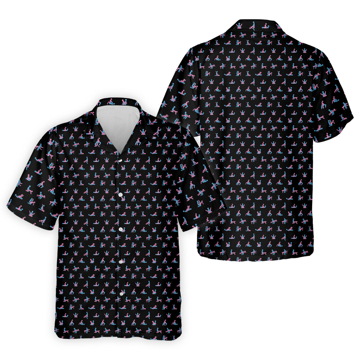 Funny Stick Figure Golf Shirt, Funny Position Couple Golf Shirt, Matching Golf Shirt, His And Hers Golf Shirts