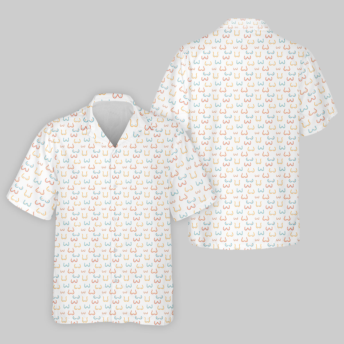 Funny Boobs Men's Golf Polo Shirt, Dad Golf Shirt, Christmas Golf Gift