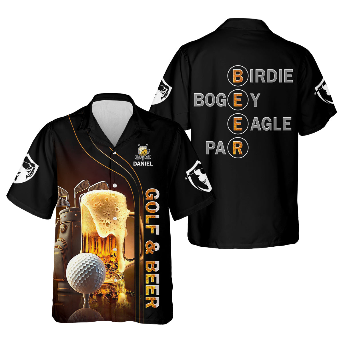 Golf And Beer Custom Zipper Hoodie Golf Shirt, Funny Golf Shirt, Gift For Golfers
