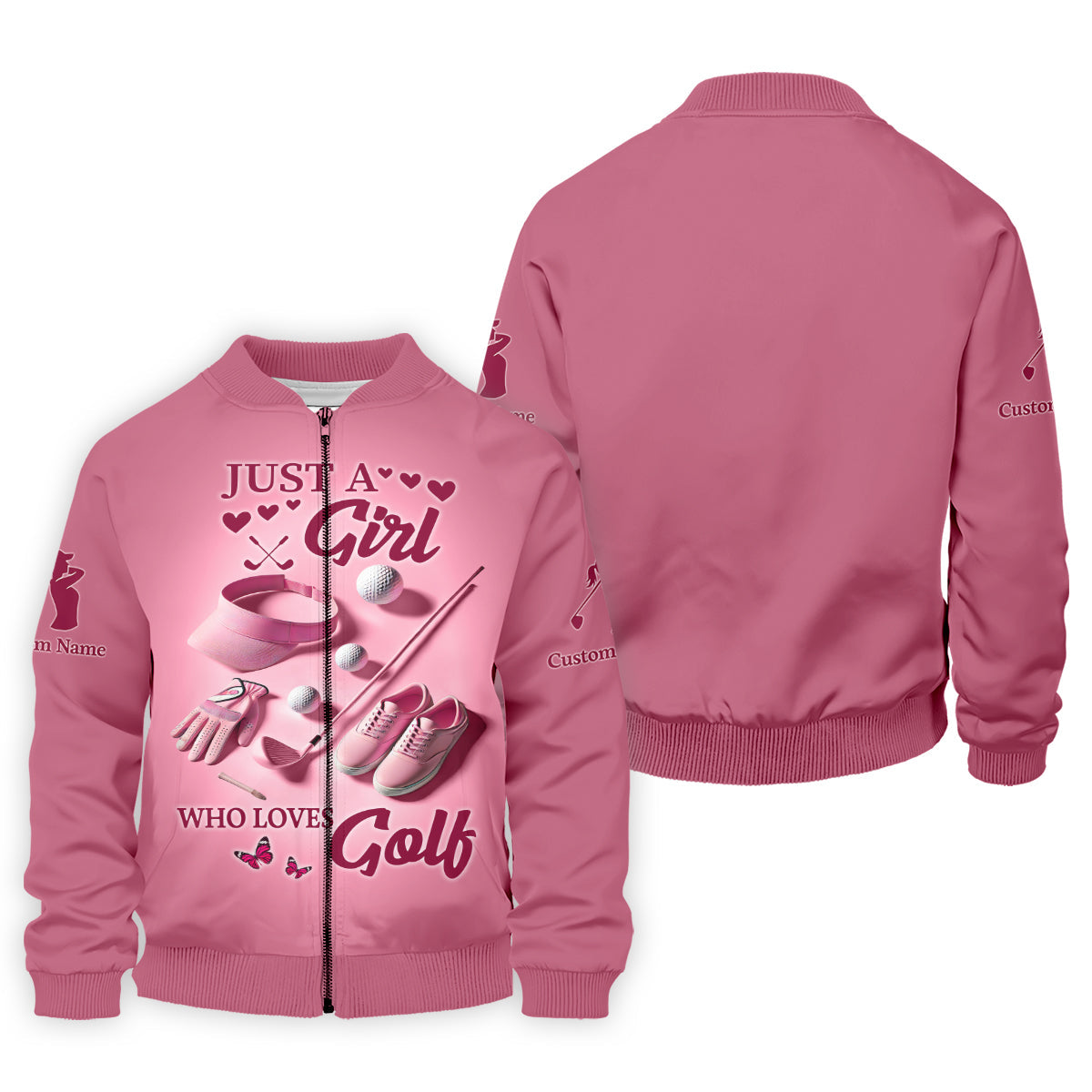 Just A Girl Who Loves Golf Womens Golf Polo Shirt, Womens Golf Gifts