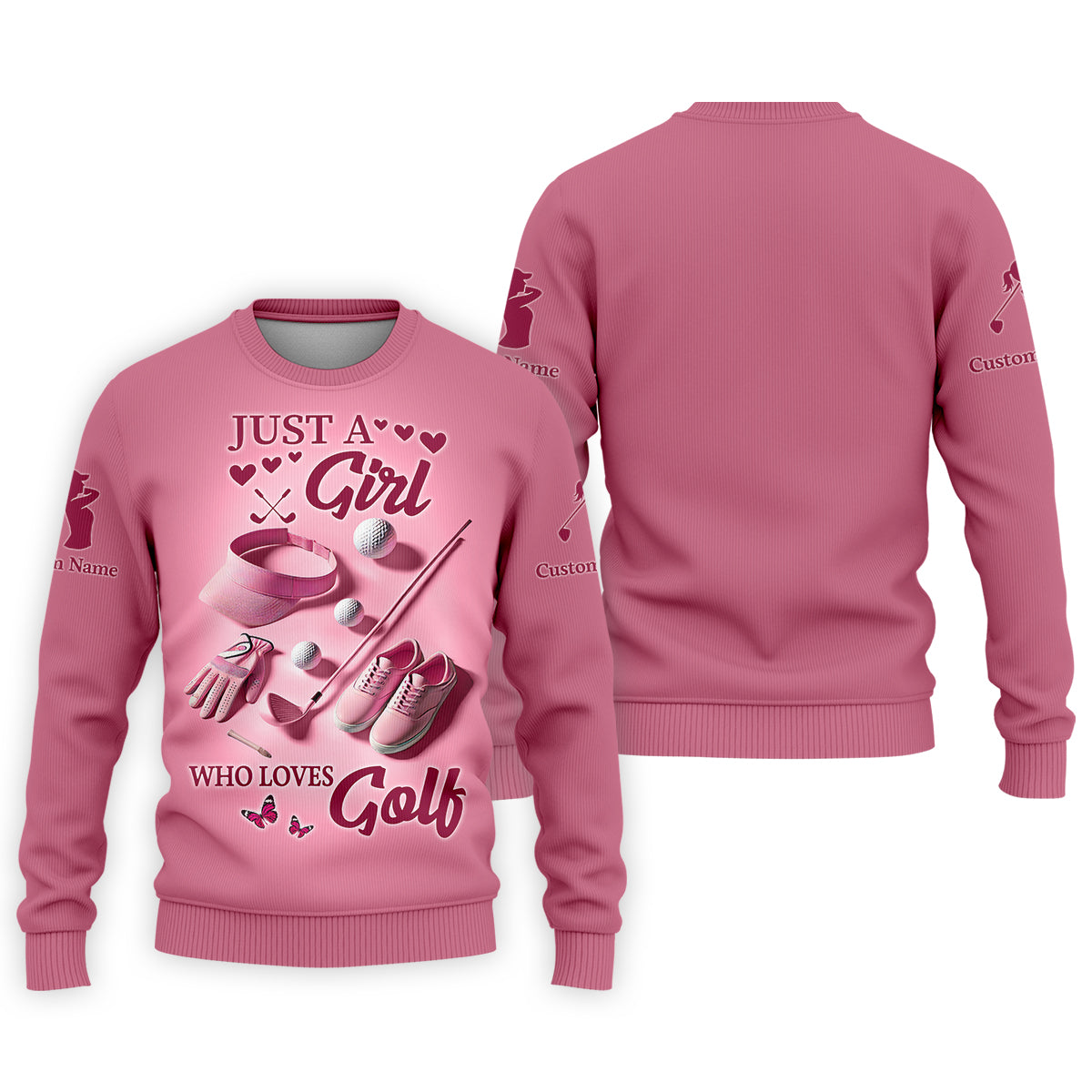 Just A Girl Who Loves Golf Womens Golf Polo Shirt, Womens Golf Gifts