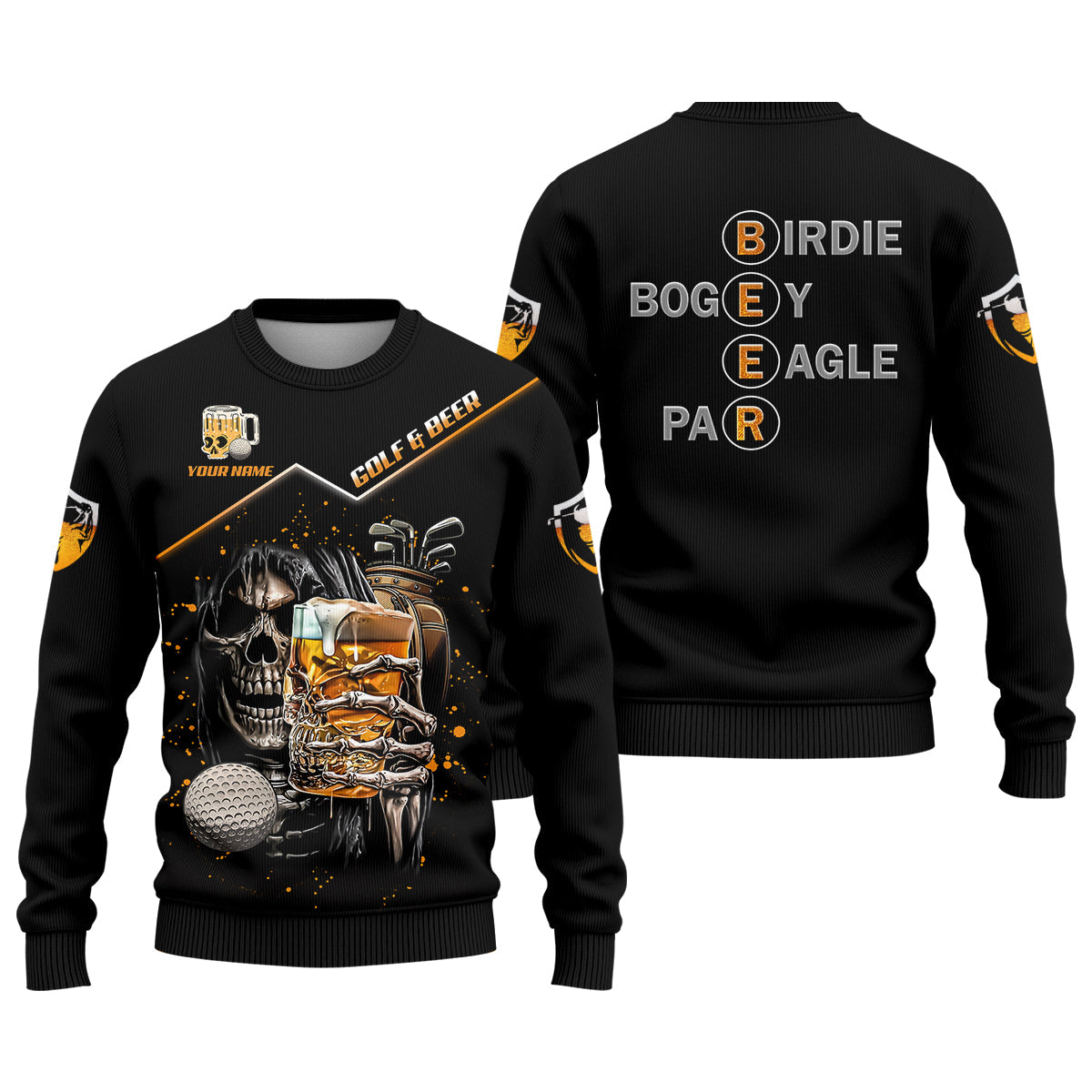 Custom Golf And Beer Soul Keeper Golf Polo Shirt , Funny Golf Shirt, Gift For Golfers