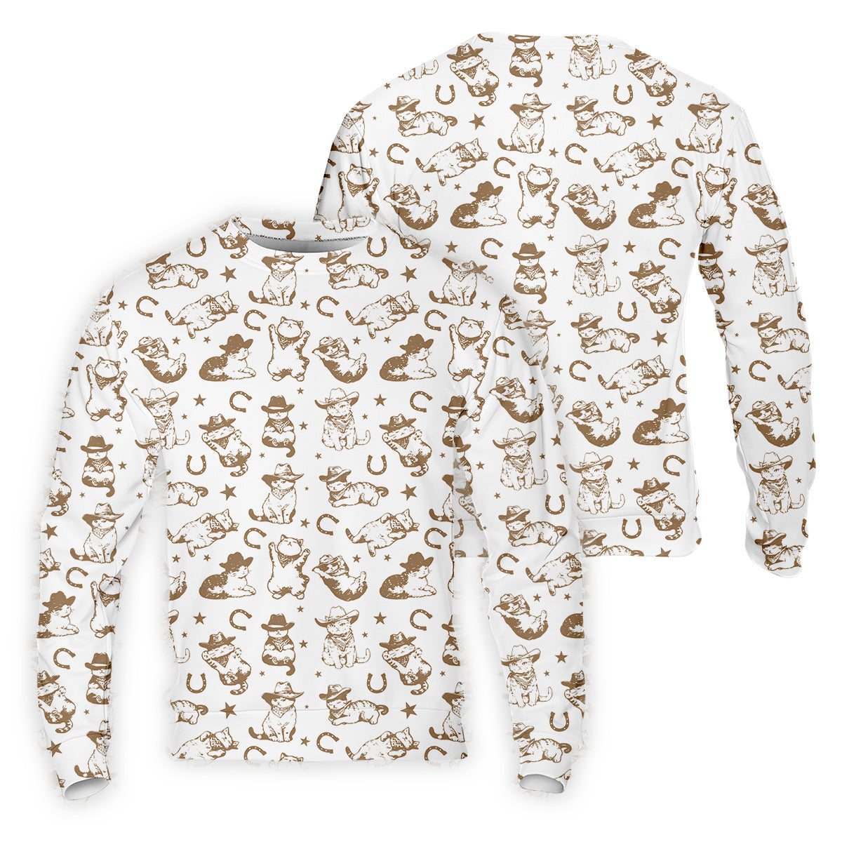 Western Cat Pattern Men Golf Polo, Golf Presents For Him, Men Golf Polo, Matching Golf Shirts For Couples
