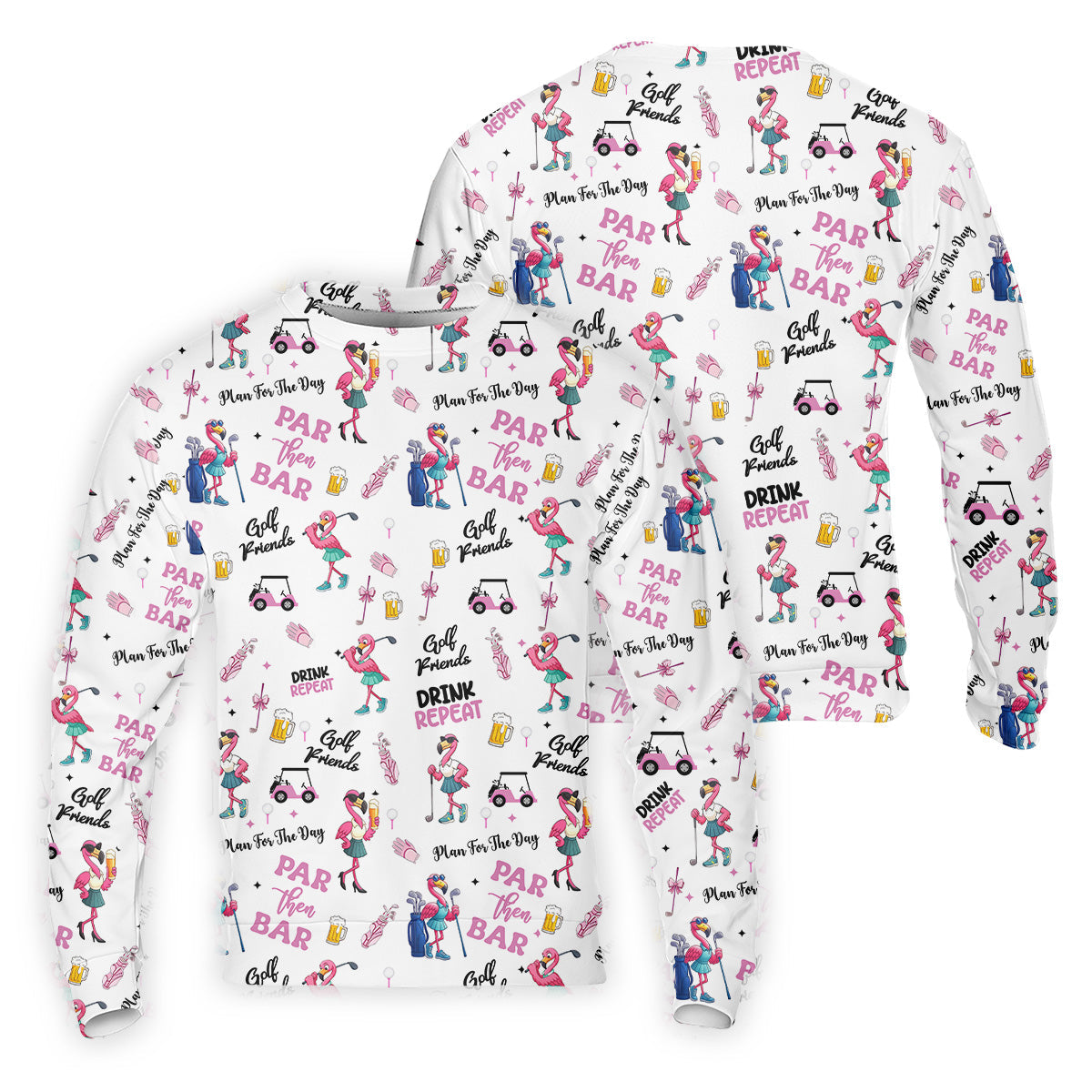 Par Then Bar Flamingo Golf Shirt, Fun Golf Shirts Mens, Golf Hoodie Mens, Matching Golf Shirts
