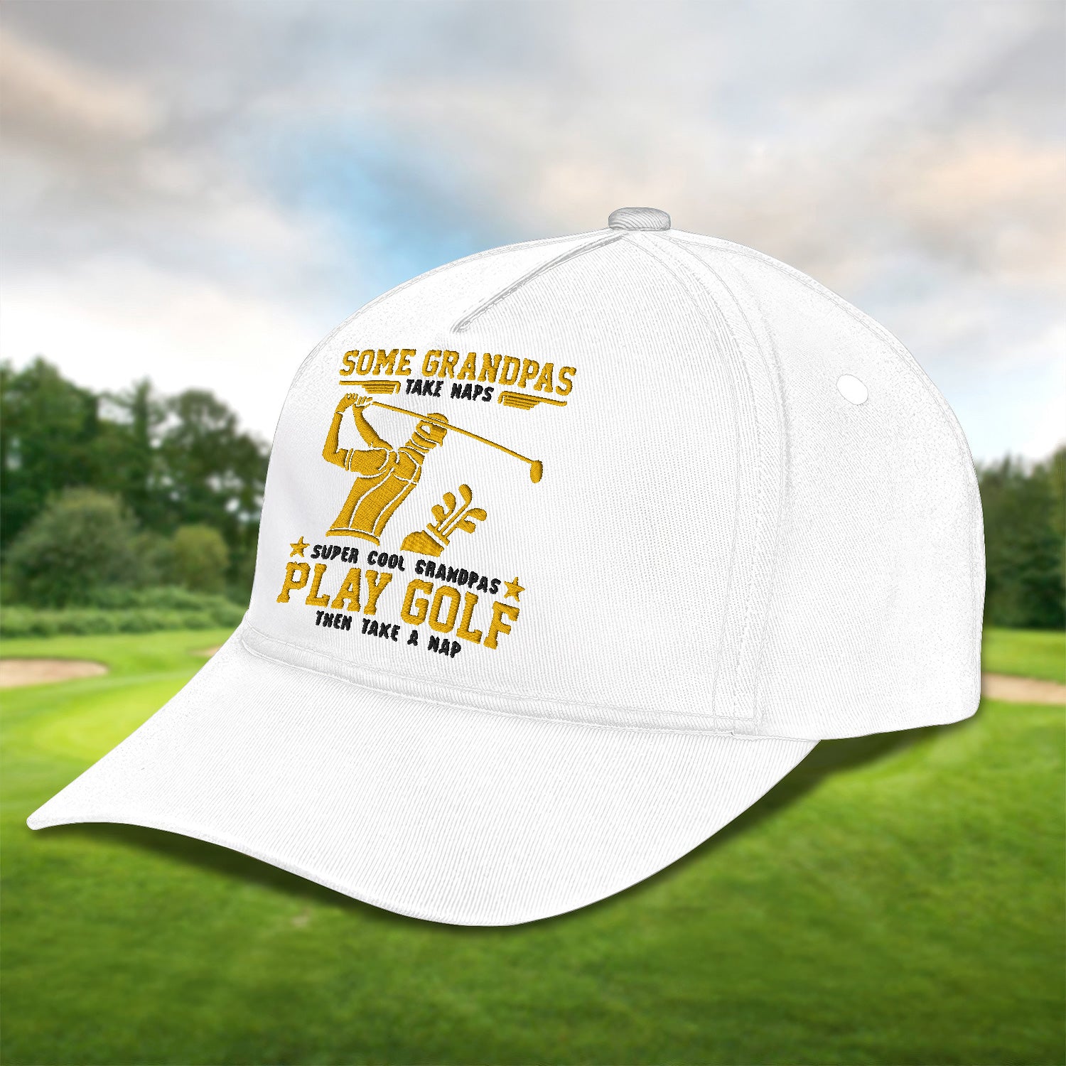 Some Grandpas Take Naps Embroidered Baseball Cap, Golf Hat, Dad Golf Gift