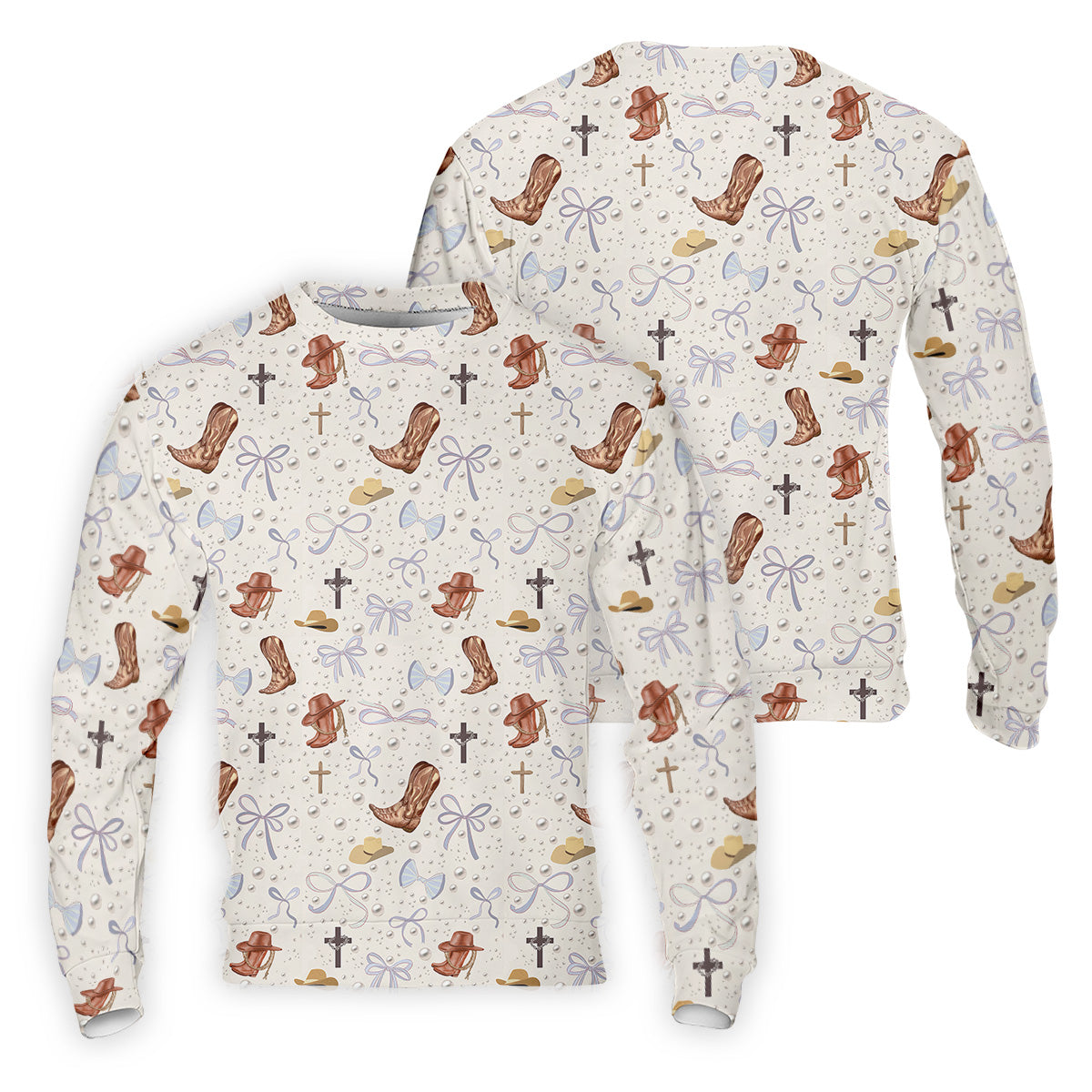Coquette Pattern Western Golf Shirt, Fun Golf Shirts For Men, Men's Golf Polo, Golfing Apparel