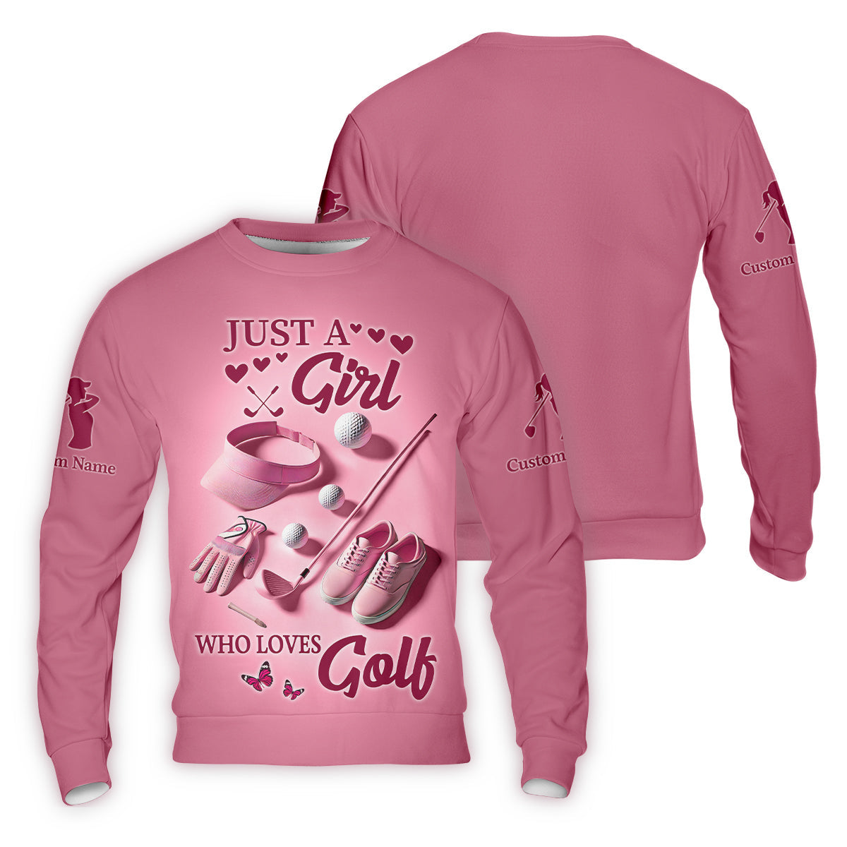 Just A Girl Who Loves Golf Womens Golf Polo Shirt, Womens Golf Gifts
