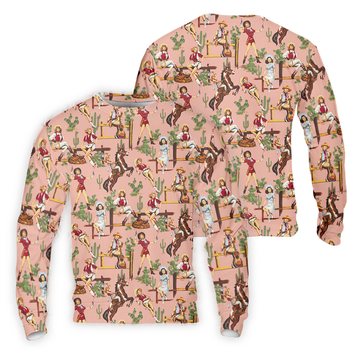 Desert Cowgirl Western Golf Shirt, Mens Golf Polo Shirts, Unique Gift For Golfer, Golfing Apparel