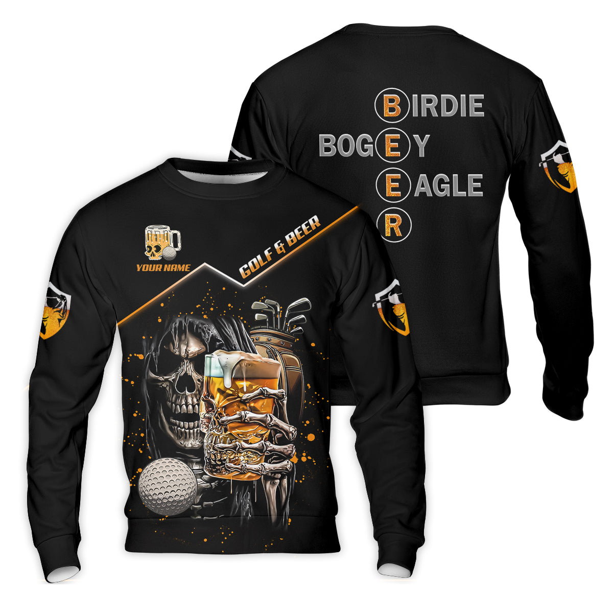 Custom Golf And Beer Soul Keeper Golf Polo Shirt , Funny Golf Shirt, Gift For Golfers