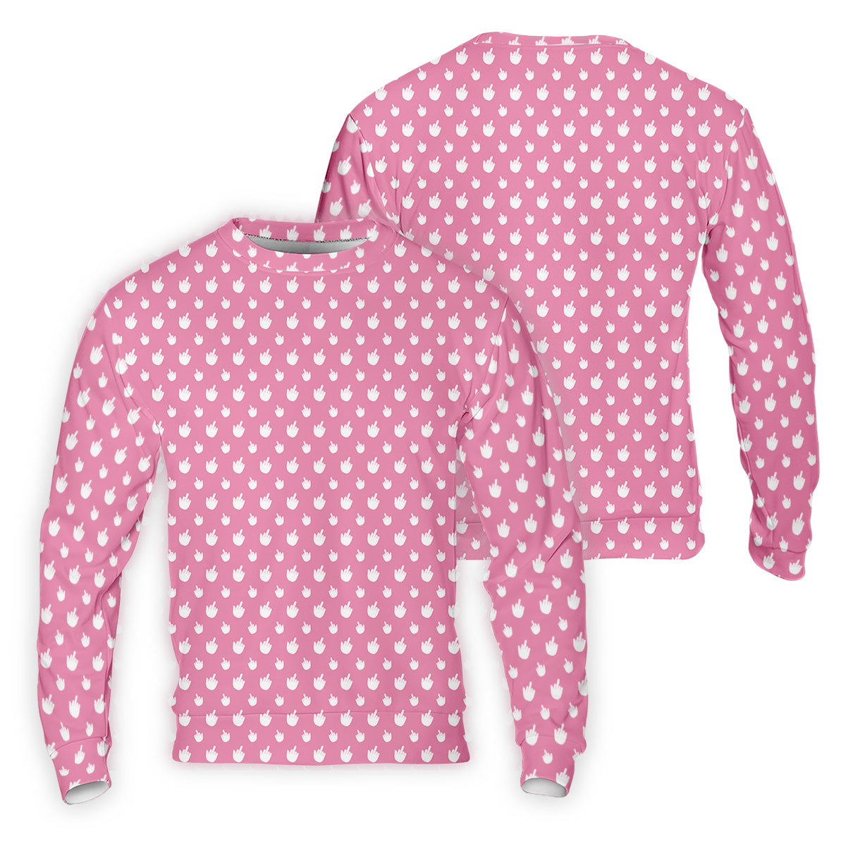 Funny Middle Finger Pink Golf Shirt, Men's Funny Golf Shirts, Men's Golf Polo, Golfing Apparel