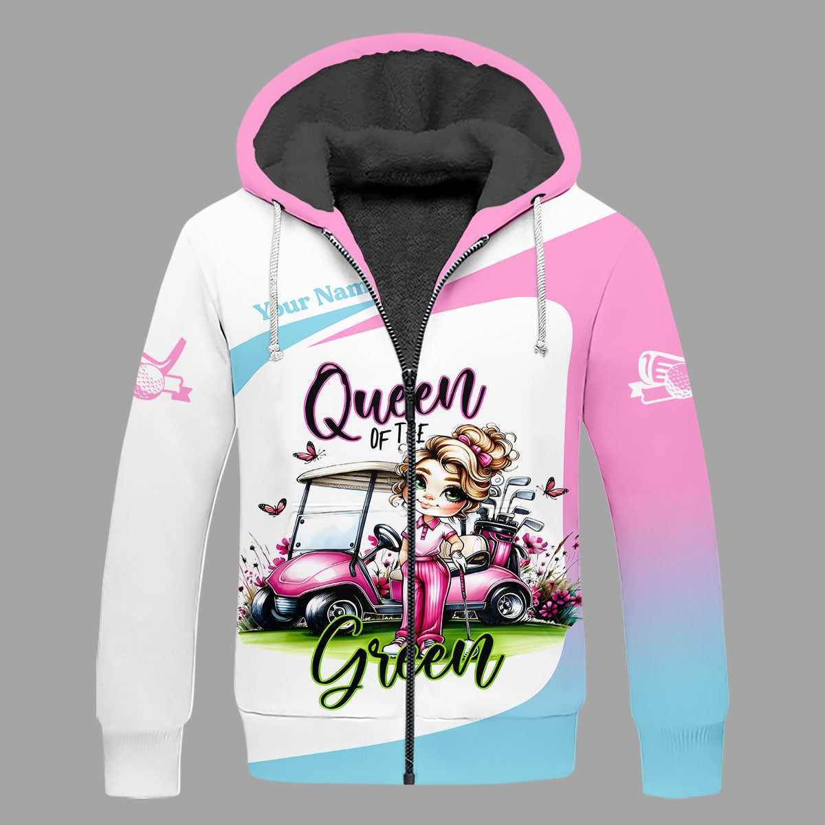 Queen Of The Green Custom Funny Womens Golf Polo Shirt, Ladies Golf Shirts, Best Golf Shirts