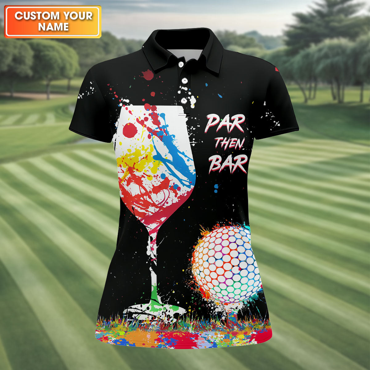 Par Then Bar Sleeveless Womens Golf Shirts, Fun Womens Golf Shirts, Ladies Long Sleeve Golf Shirts