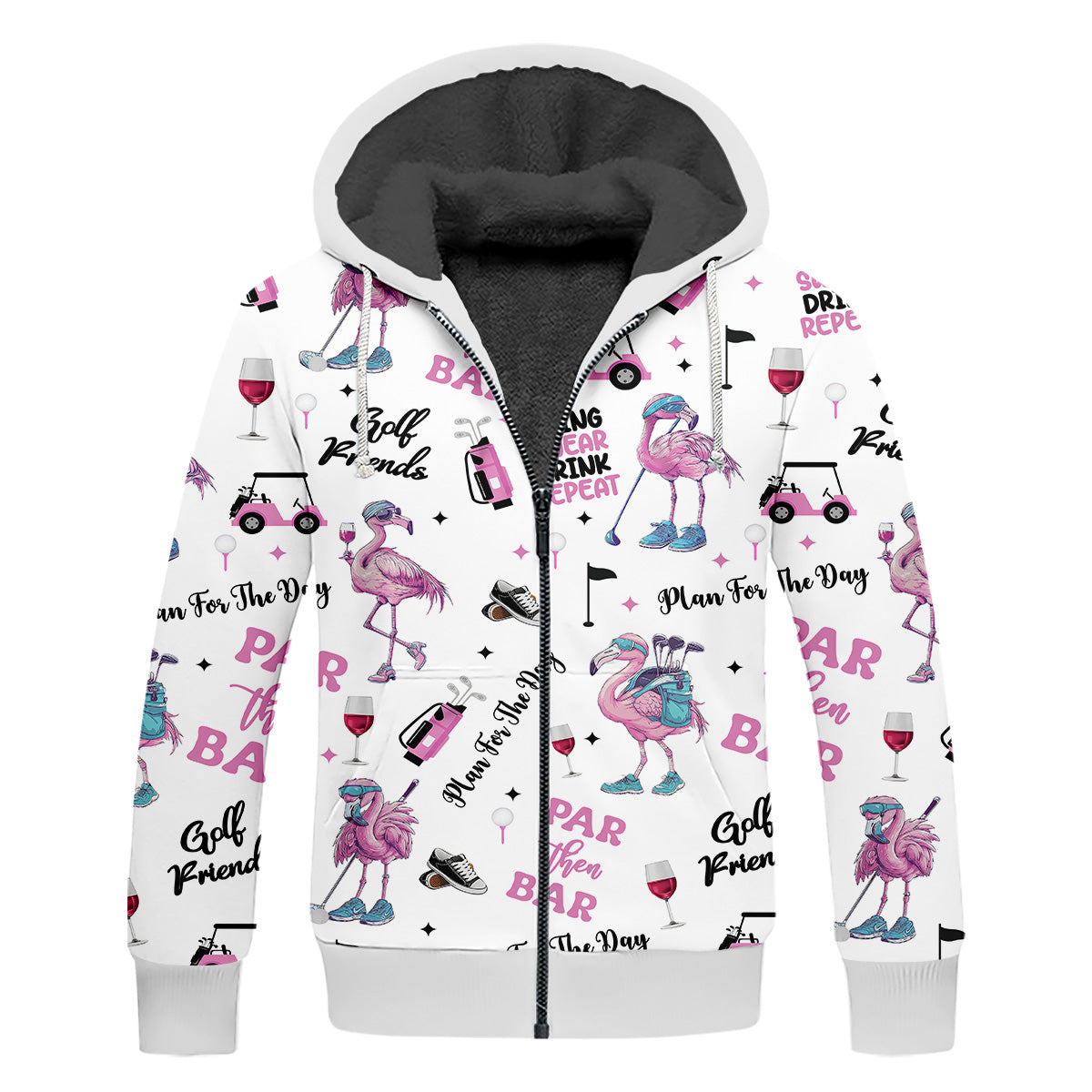Par Then Bar Flamingo Funny Men Polo Shirt, Fun Golf Polos For Men, Golf Shirts, Dad Golf Gift