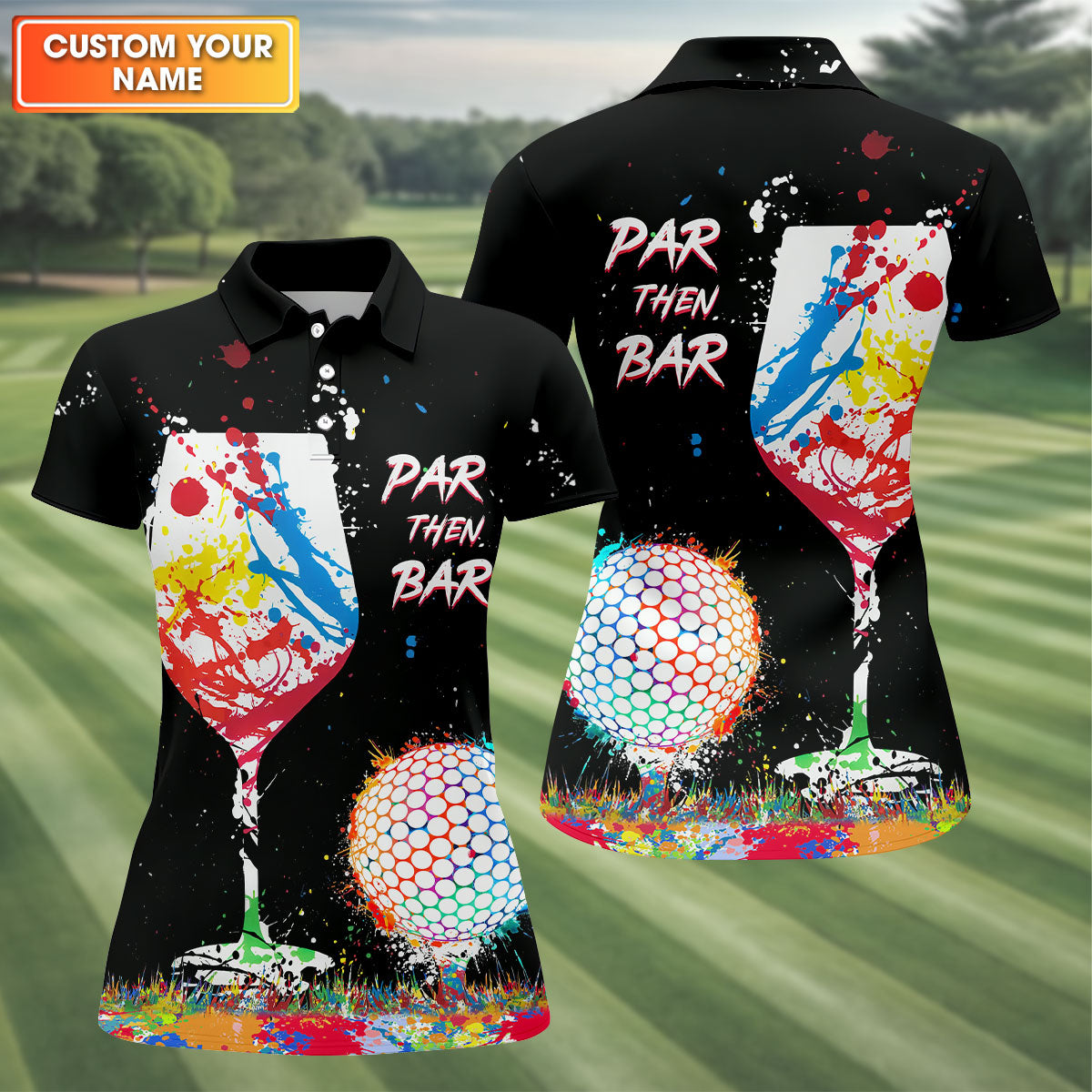 Par Then Bar Sleeveless Womens Golf Shirts, Fun Womens Golf Shirts, Ladies Long Sleeve Golf Shirts