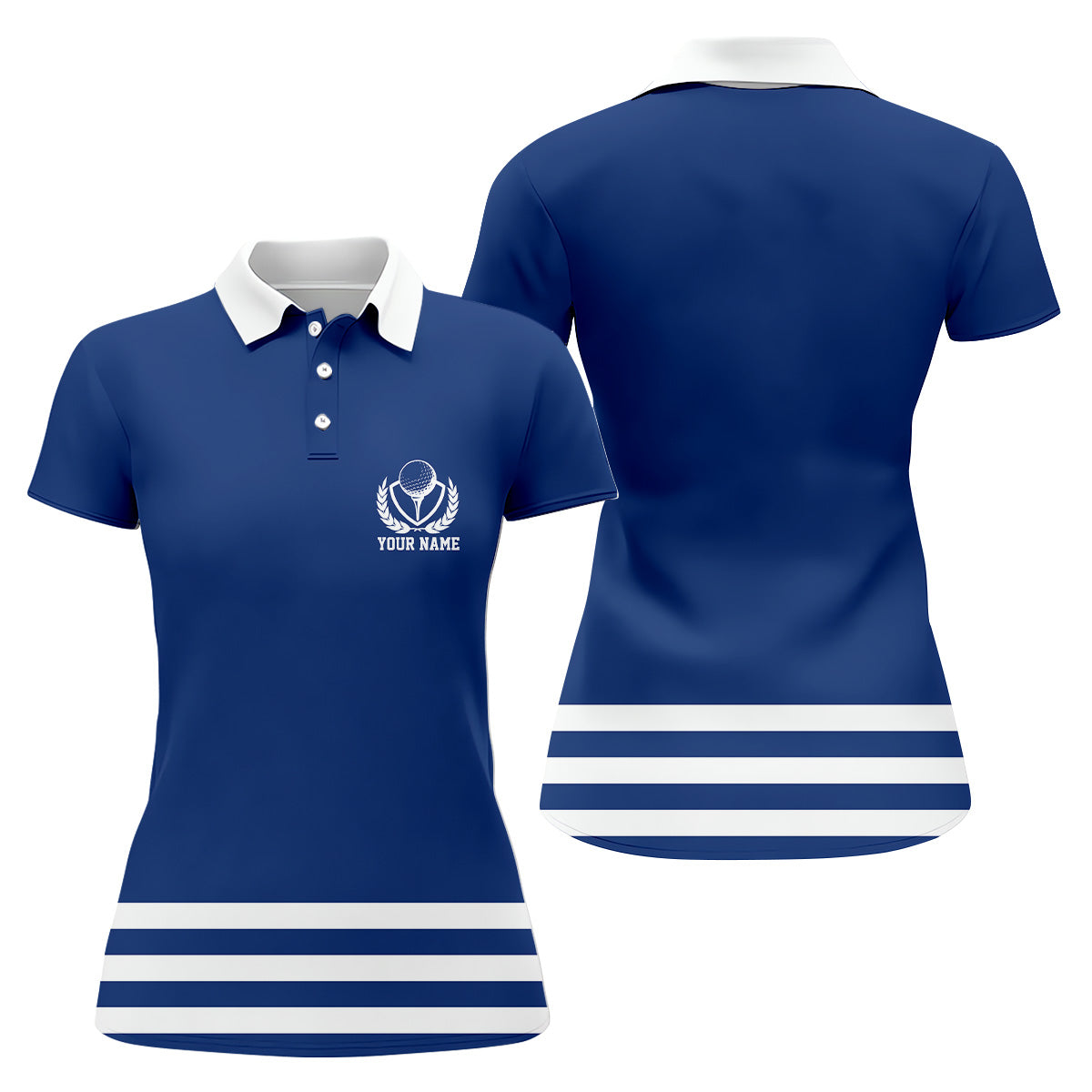 Blue And White Striped Golf Shirt, Women's Long Sleeve Golf Shirts, Cool Golf Gifts, Ladies Golf Shirts, Golfing Apparel