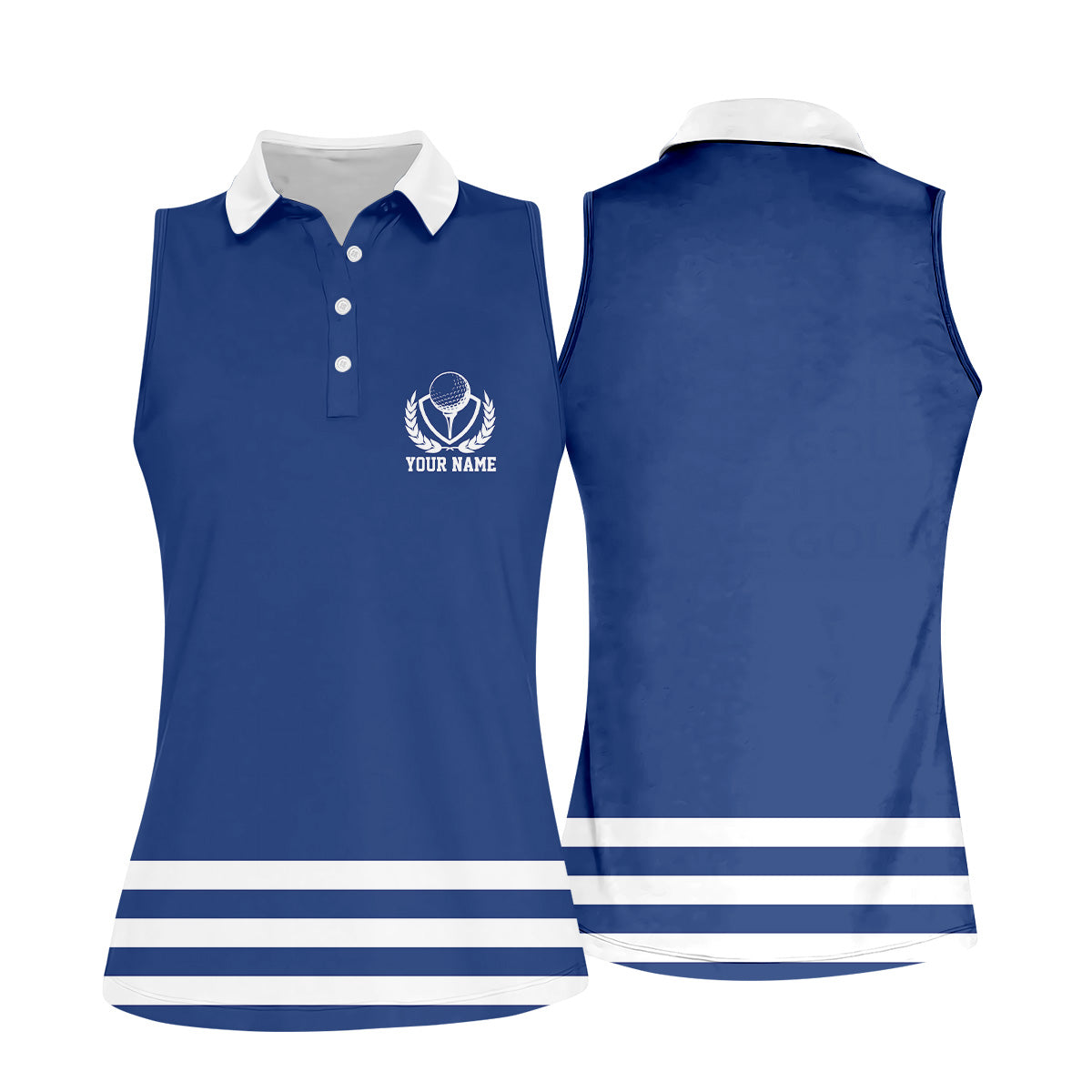 Blue And White Striped Golf Shirt, Women's Long Sleeve Golf Shirts, Cool Golf Gifts, Ladies Golf Shirts, Golfing Apparel