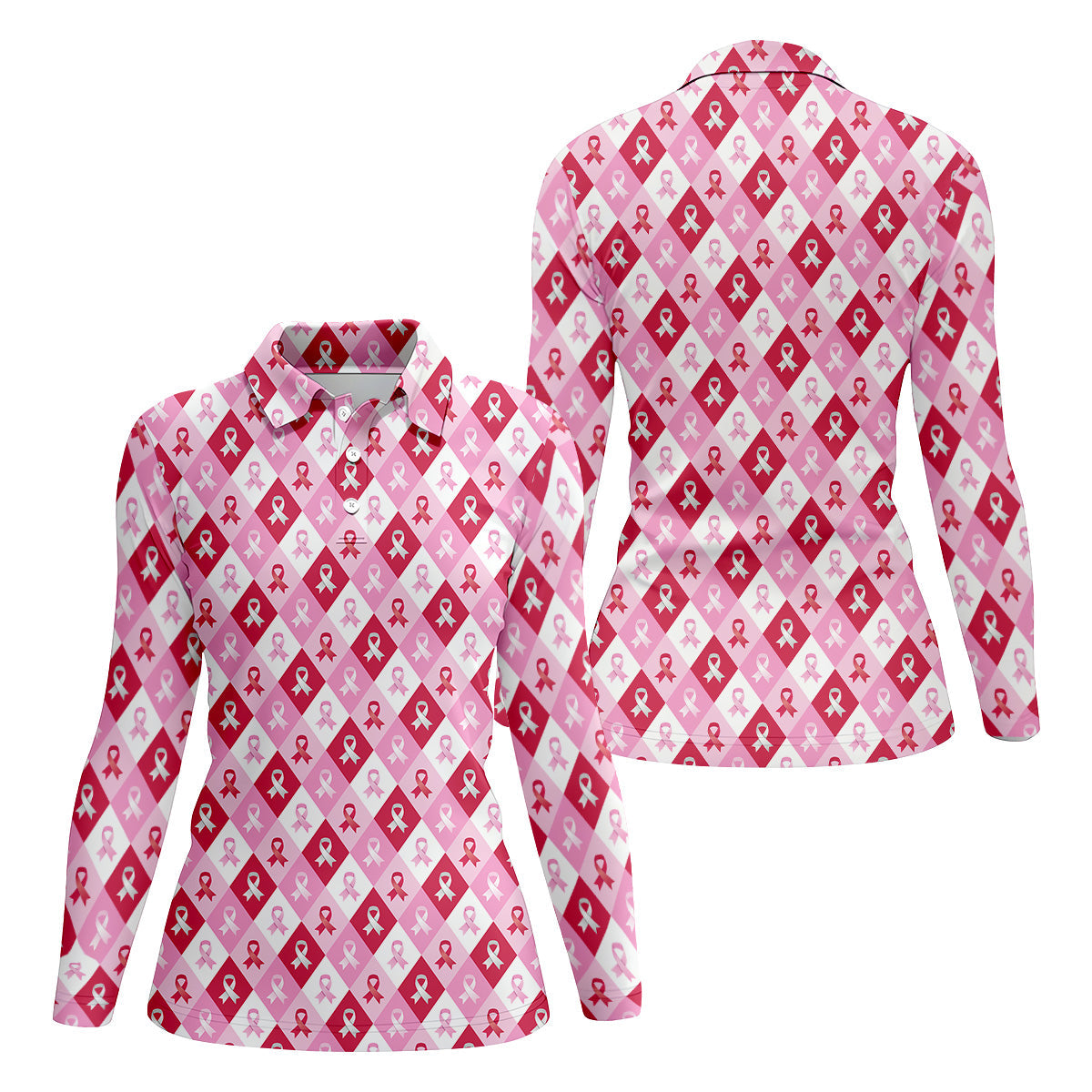 Pink Women Golf Shirt, Breast Cancer Golf Shirt, Breast Cancer Awareness Shirts, Ladies Golf Shirt
