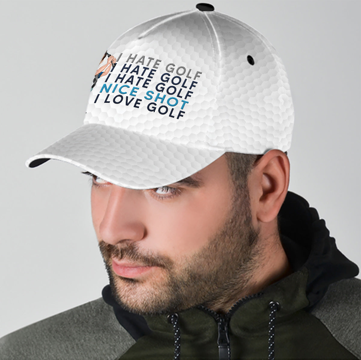 I Hate Golf Personalized Golf Cap, Funny Golf Hat, Dad Golf Gift