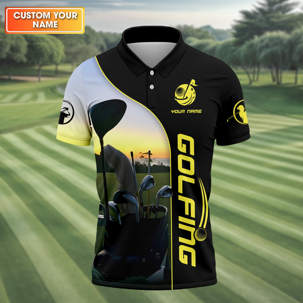 That's What I Do I Play Golf And I Know Things Custom Funny Golf Polo Shirt, Christmas Golf Gift