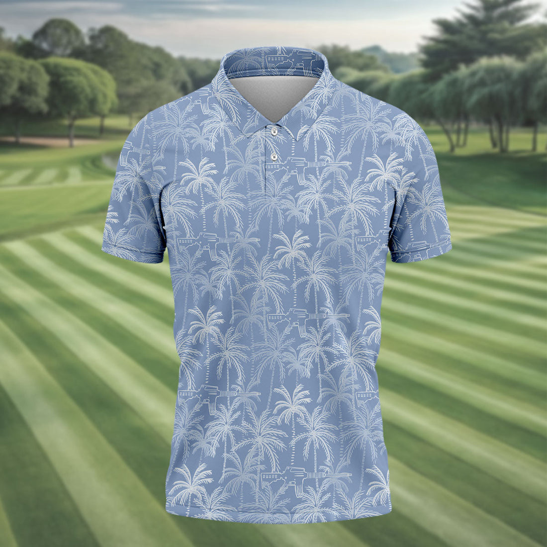 Summer Palms Golf Polo Shirt, Mens Golf Gift, Funny Golf Shirt
