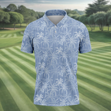 Summer Palms Golf Polo Shirt, Mens Golf Gift, Funny Golf Shirt