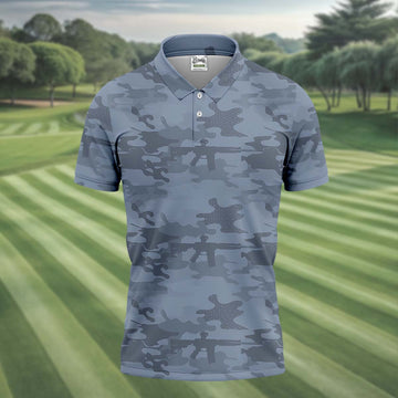 Camouflage Golf Polo, Golfing Apparel, Men Golf Gift, Camouflage Golf Shirts
