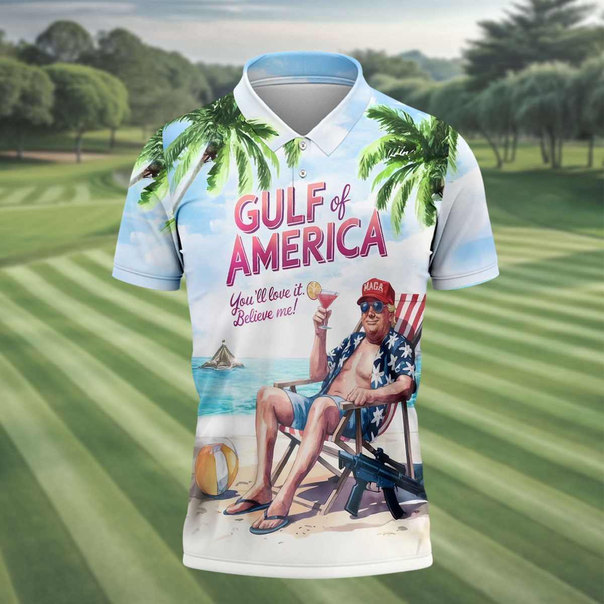 Gulf Of America Shirt, US Patriotic Pride Unisex Tropical Hawaiian Aloha Shirt, Summer Vacation