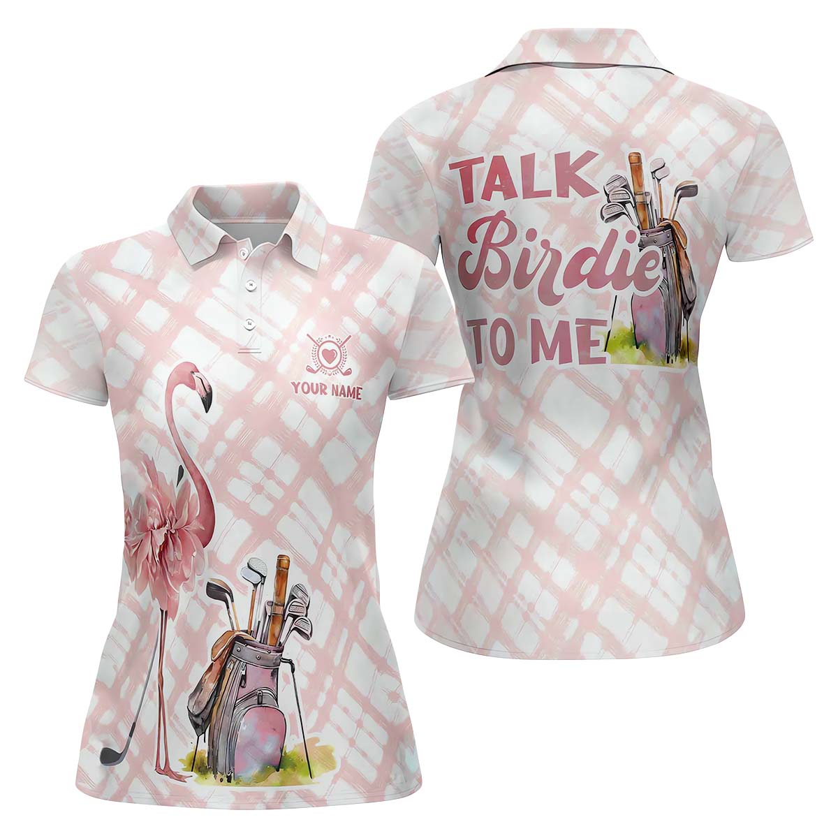 Talk Birdie To Me Womens Golf Polo Shirt, Golfing Apparel, Womens Golf Gifts
