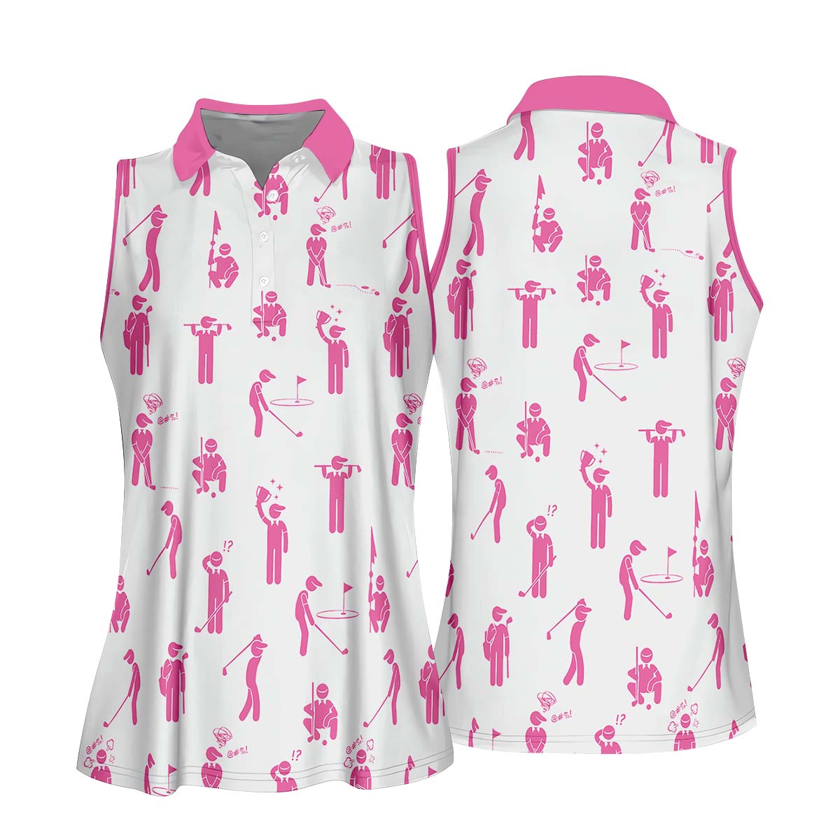Pink Golf Polo Shirt, Golfing Apparel, Womens Golf Gifts