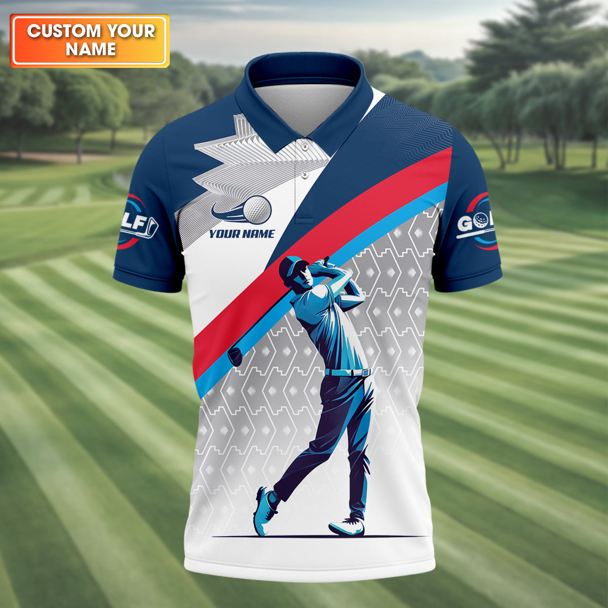 Swing Master Men's Golf Polo Shirt, Golfers Gift, Mens Golf Gift