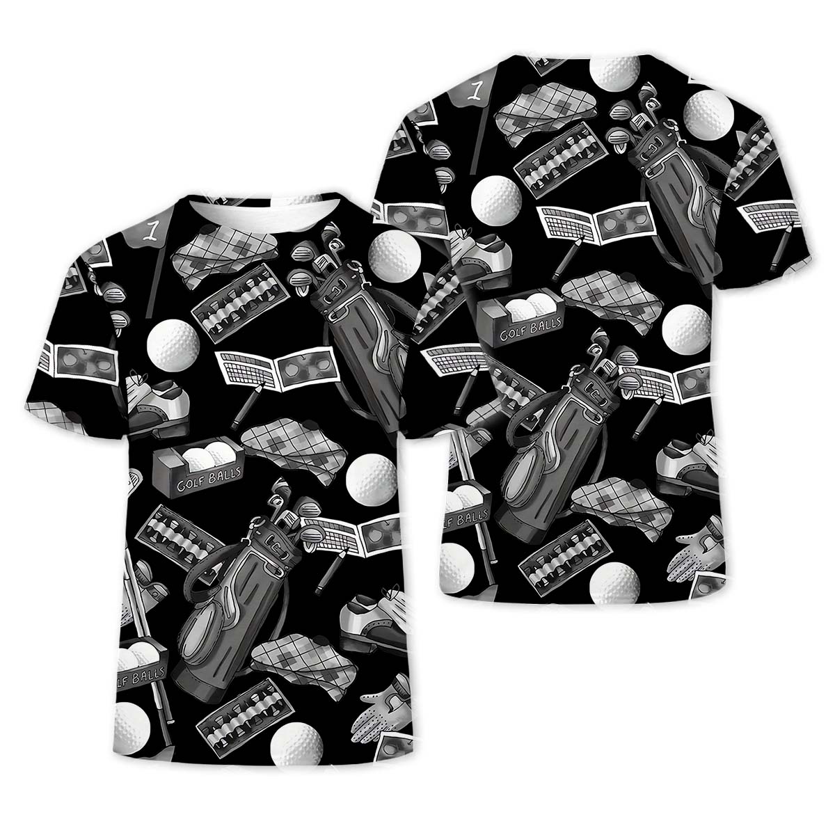 Golf Themed Retro Men's Golf Polo Shirt, Funny Golf Shirt, Golf Gifts For Dad