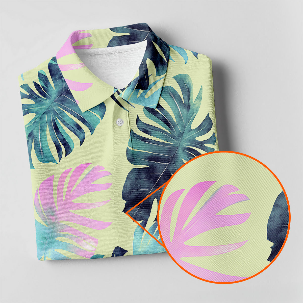 Tropical Palm Leaves Sleeveless Womens Golf Shirts, Ladies Sleeveless Polo, Ladies Golf Shirts, Golfing Apparel
