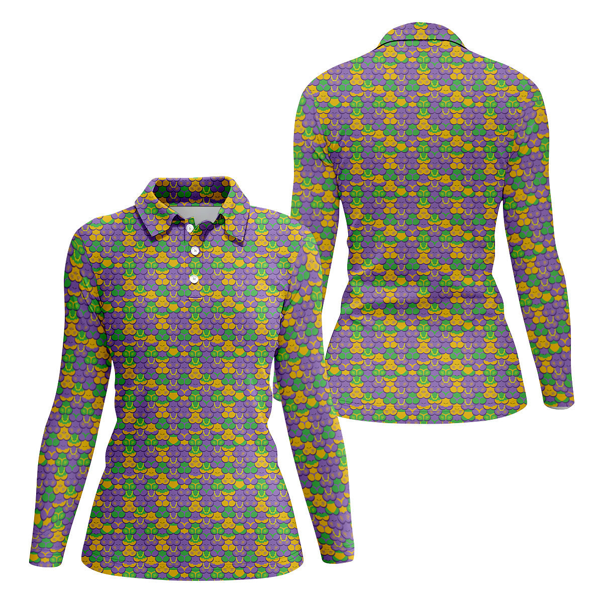 Funny Boobs Mardi Gras Women's Golf Polo Shirt, Fun Womens Golf Shirts, Mardi Gras Polo, Funny Golf Shirt