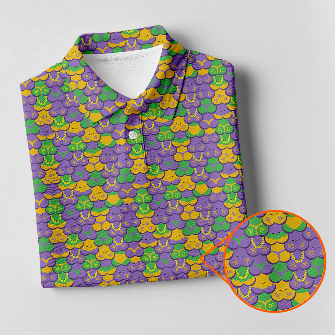 Funny Boob Mardi Gras Men's Golf Polo Shirt, Fun Golf Shirt For Men, Mardi Gras Polo, Funny Golf Shirt