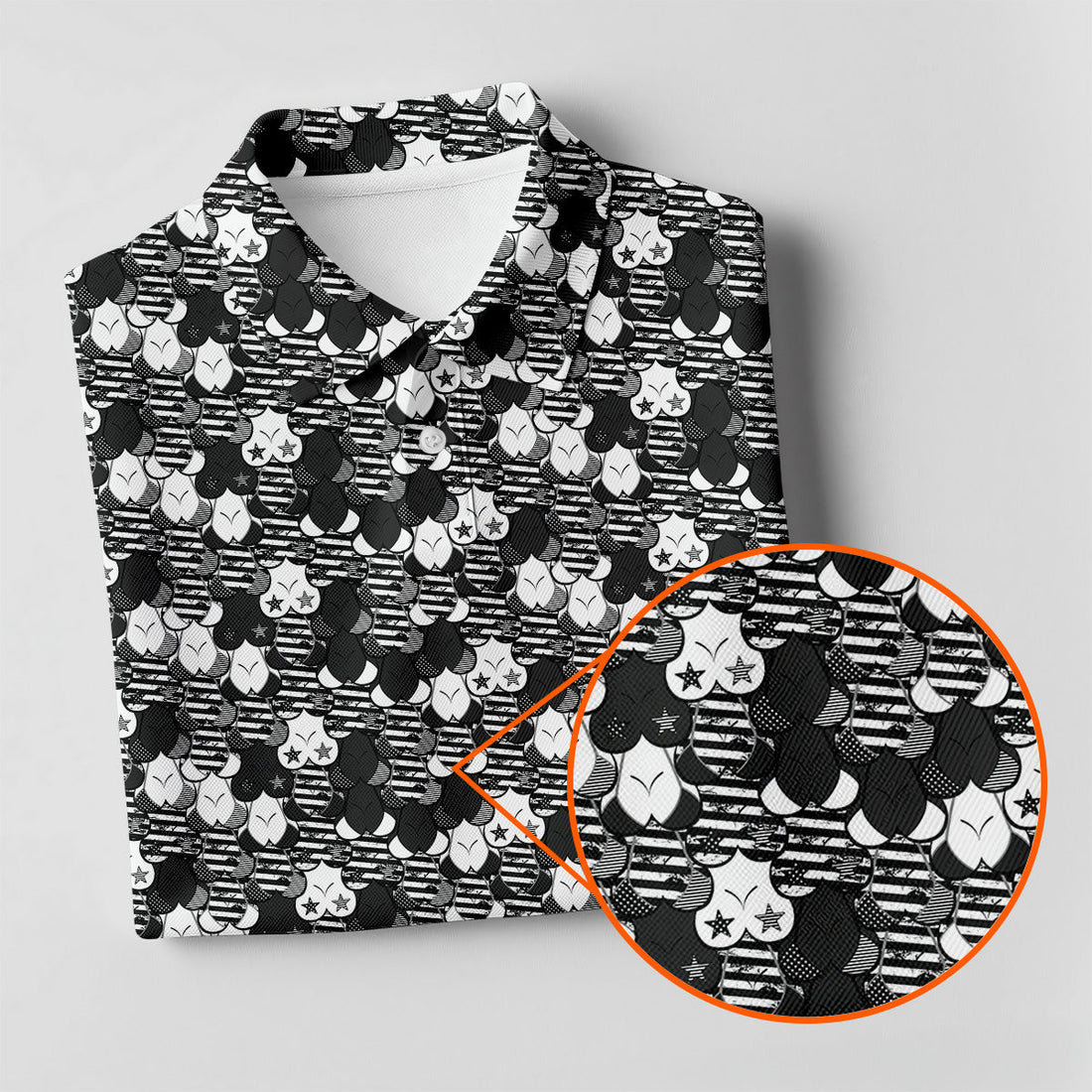 Funny Black Boobs Men's Golf Polo Shirt, Fun Golf Shirt For Men, Hilarious Golf Shirts, Mens Golf Gift