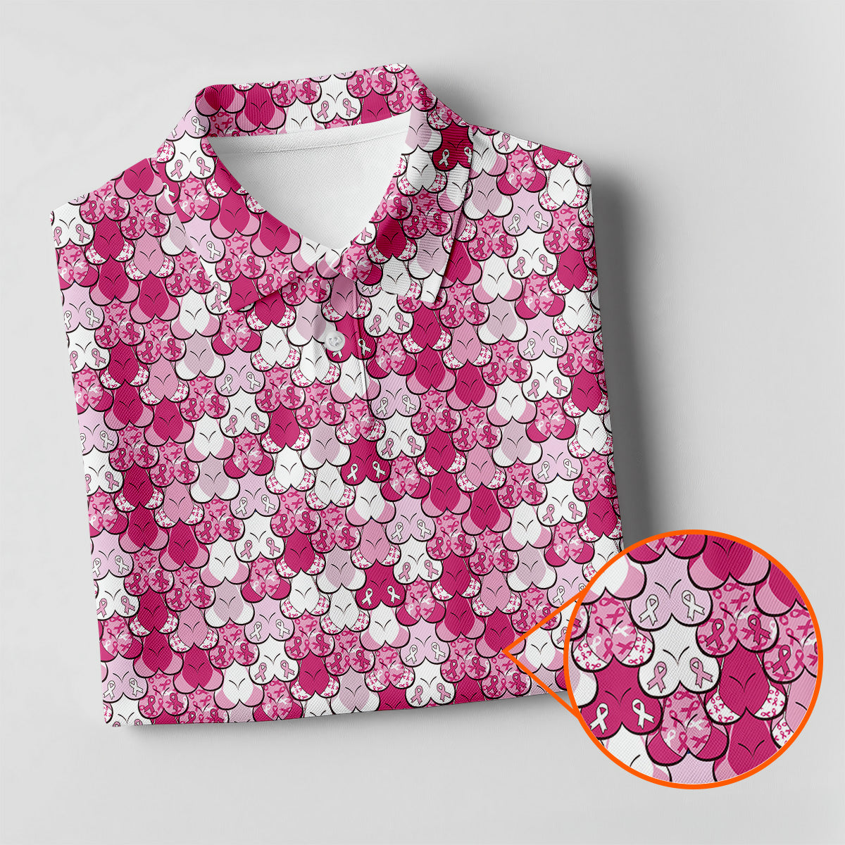 Funny Boobs Womens Golf Shirt, Breast Cancer Awareness Shirt, Pink Golf Shirt, Ladies Golf Shirt