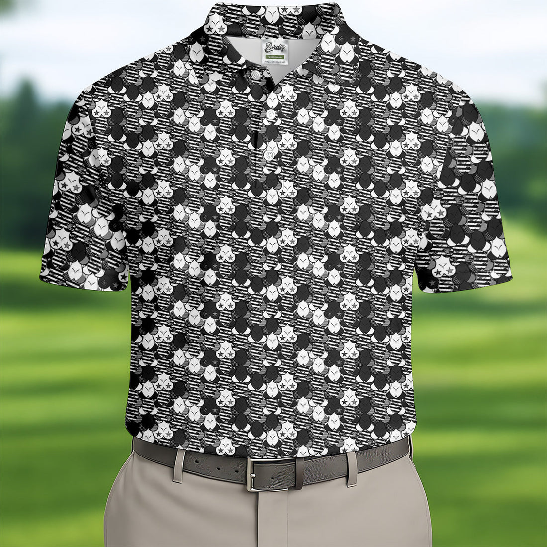 Funny Black Boobs Men's Golf Polo Shirt, Fun Golf Shirt For Men, Hilarious Golf Shirts, Mens Golf Gift