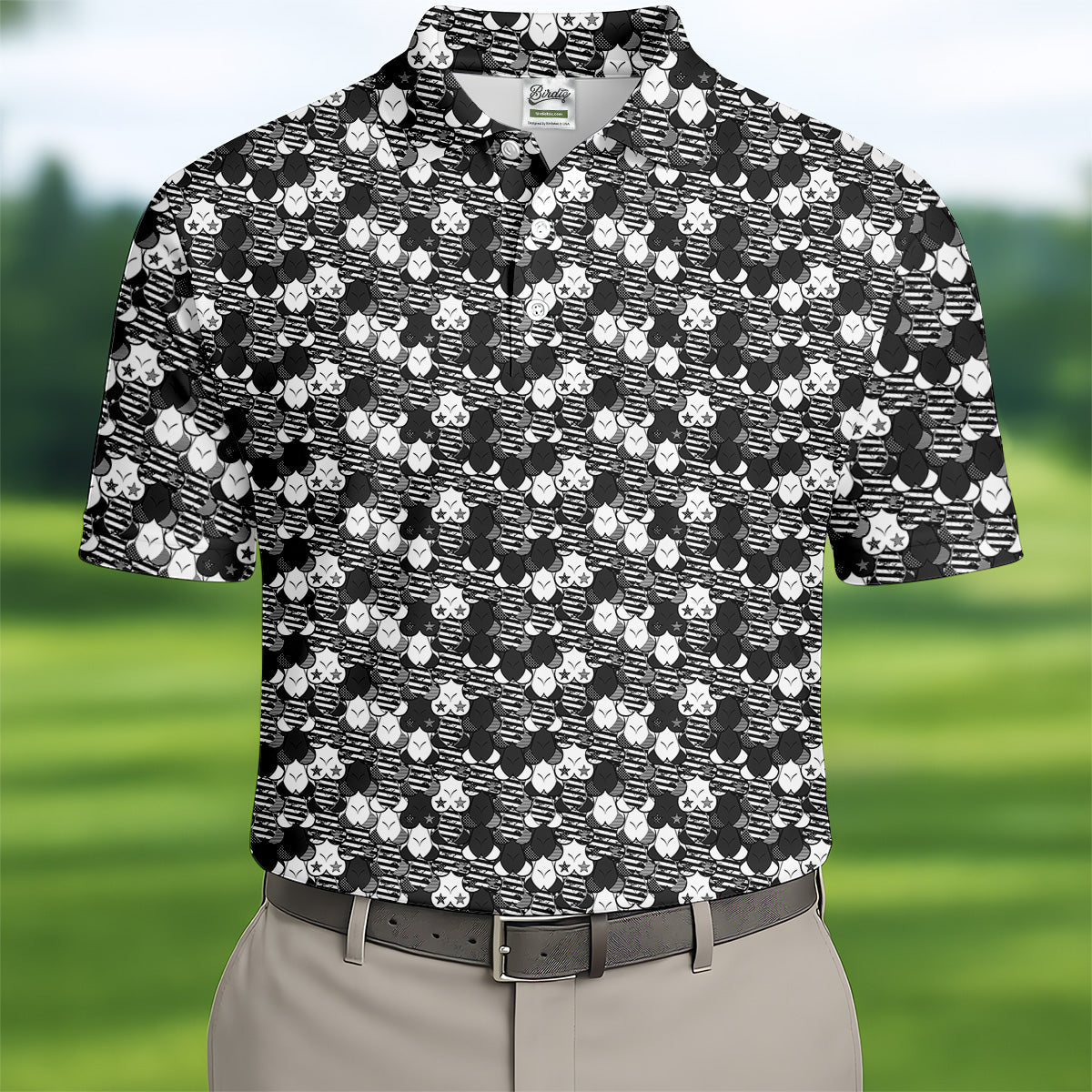 Funny Black Boobs Men's Golf Polo Shirt, Fun Golf Shirt For Men, Hilarious Golf Shirts, Mens Golf Gift