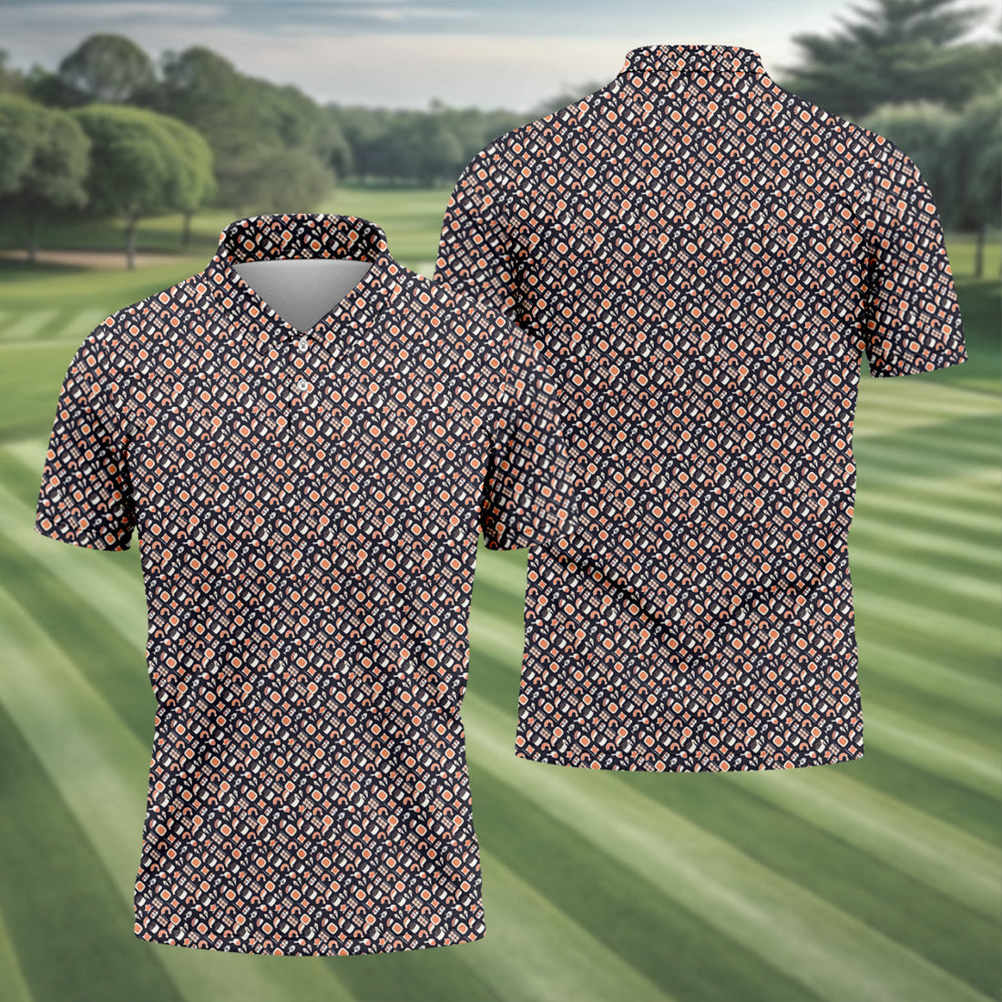 Sushi Men's Golf Polo Shirt, Funny Golf Shirt, Dad Golf Gift