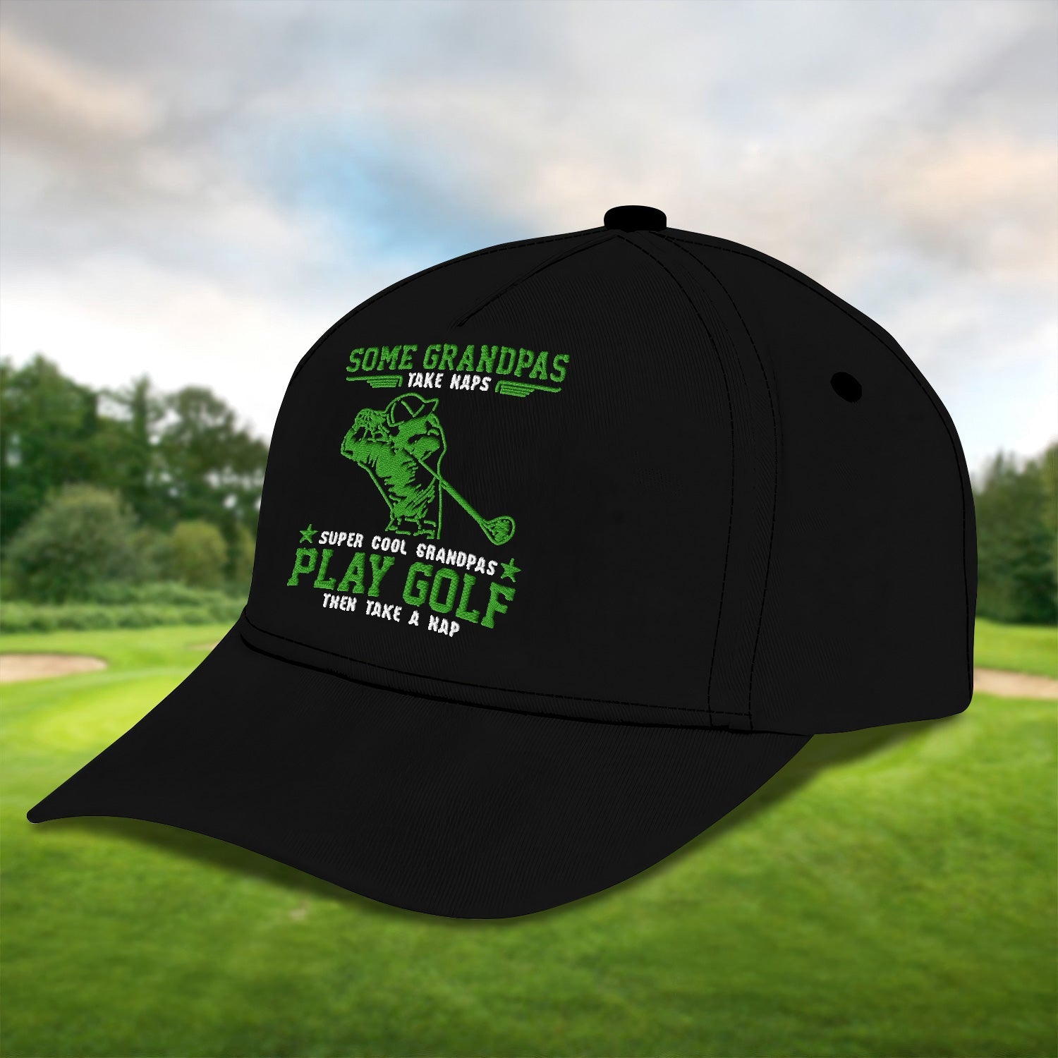 Some Grandpas Take Naps Embroidered Baseball Cap, Funny Golf Hat, Dad Golf Gift